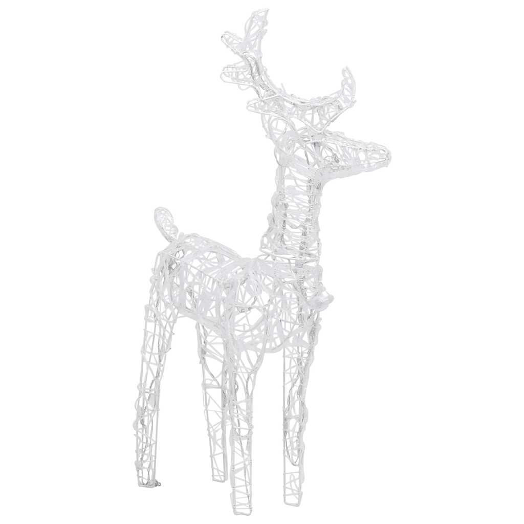 Reinsdyr og slede julepynt 160 lysdioder 130 cm akryl