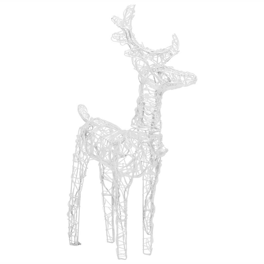 Reinsdyr og slede julepynt 160 lysdioder 130 cm akryl