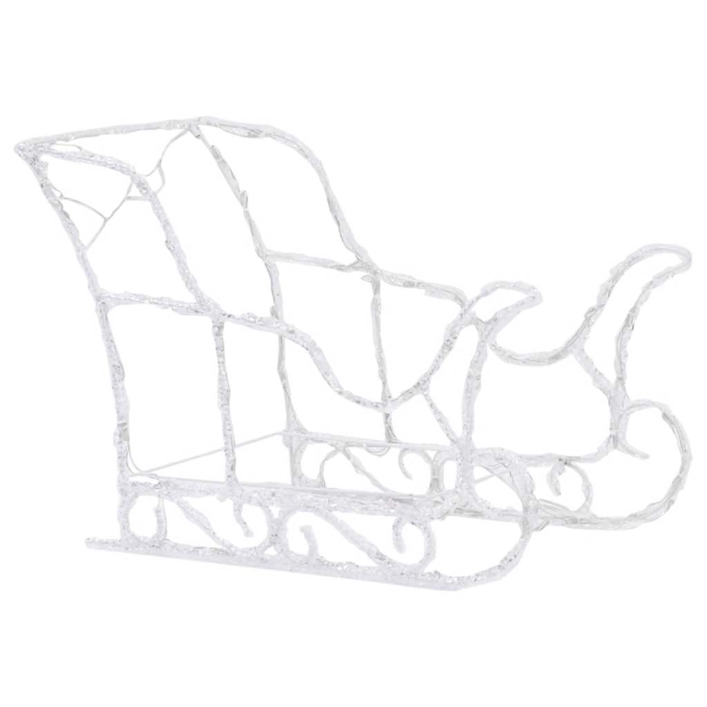 Reinsdyr og slede juledekorasjon 280x28x55 cm akryl