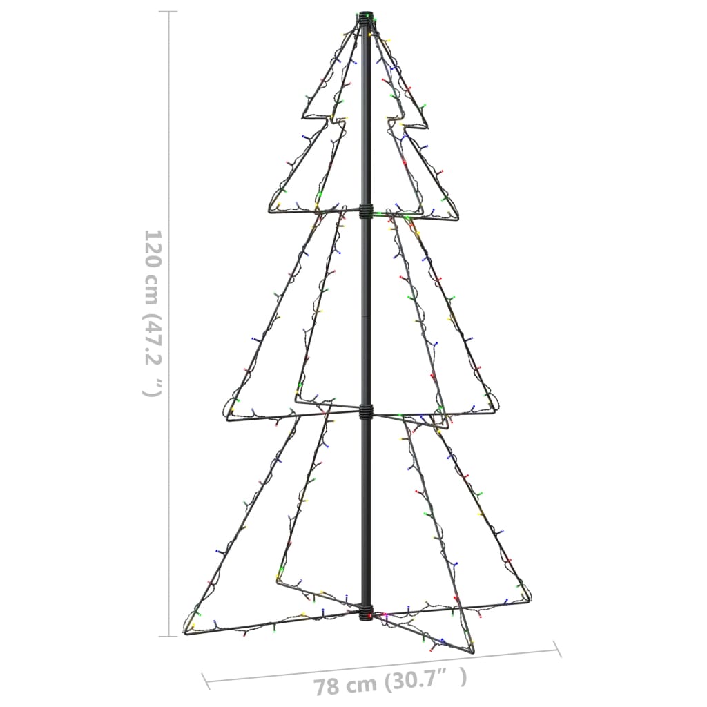 Juletrekjegle 160 LED innendørs og utendørs 78x120 cm