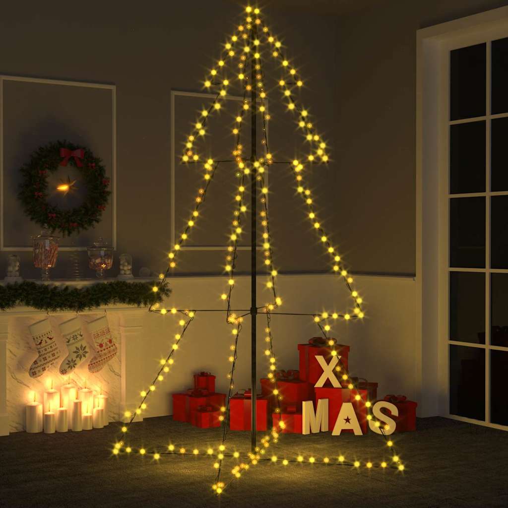 Juletre kjegle 240 LED innendørs og utendørs 118x180 cm