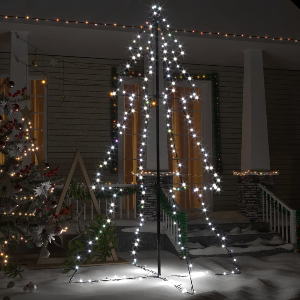 Juletre kjegle 240 LED innendørs og utendørs 118x180 cm