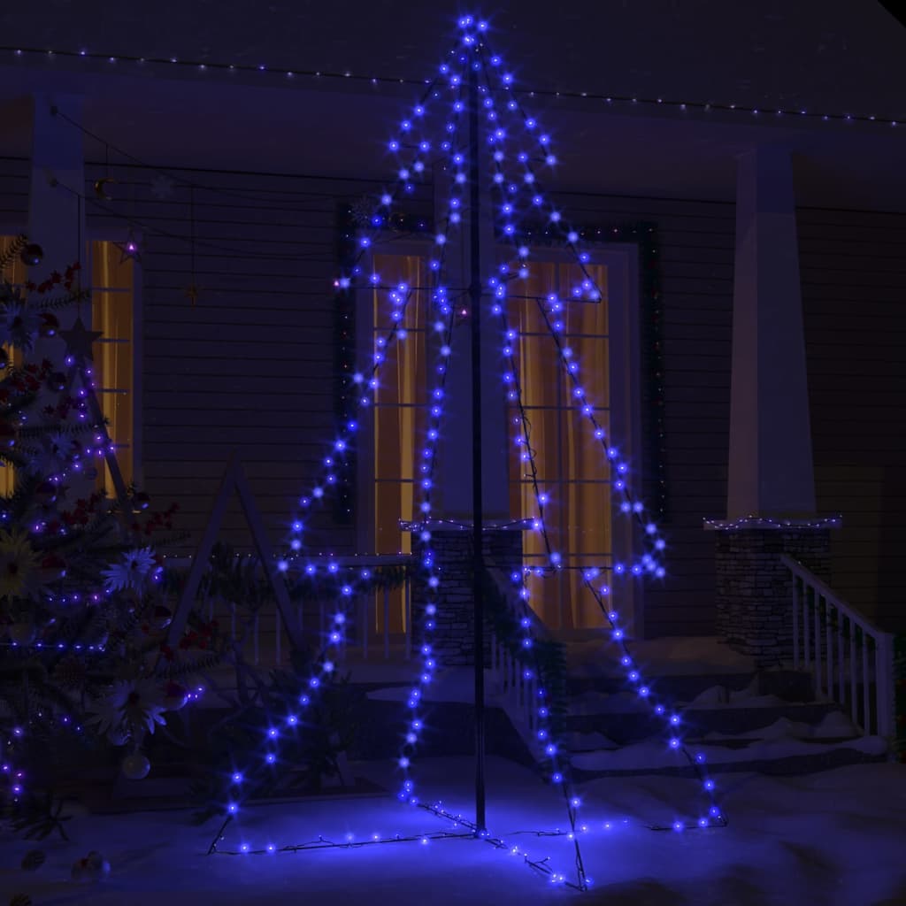 Juletre kjegle 240 LED innendørs og utendørs 118x180 cm