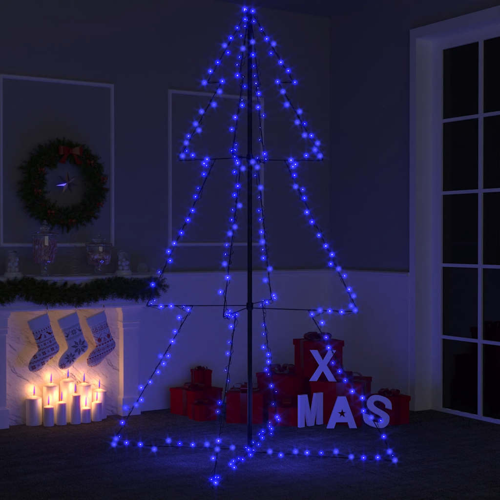 Juletre kjegle 240 LED innendørs og utendørs 118x180 cm