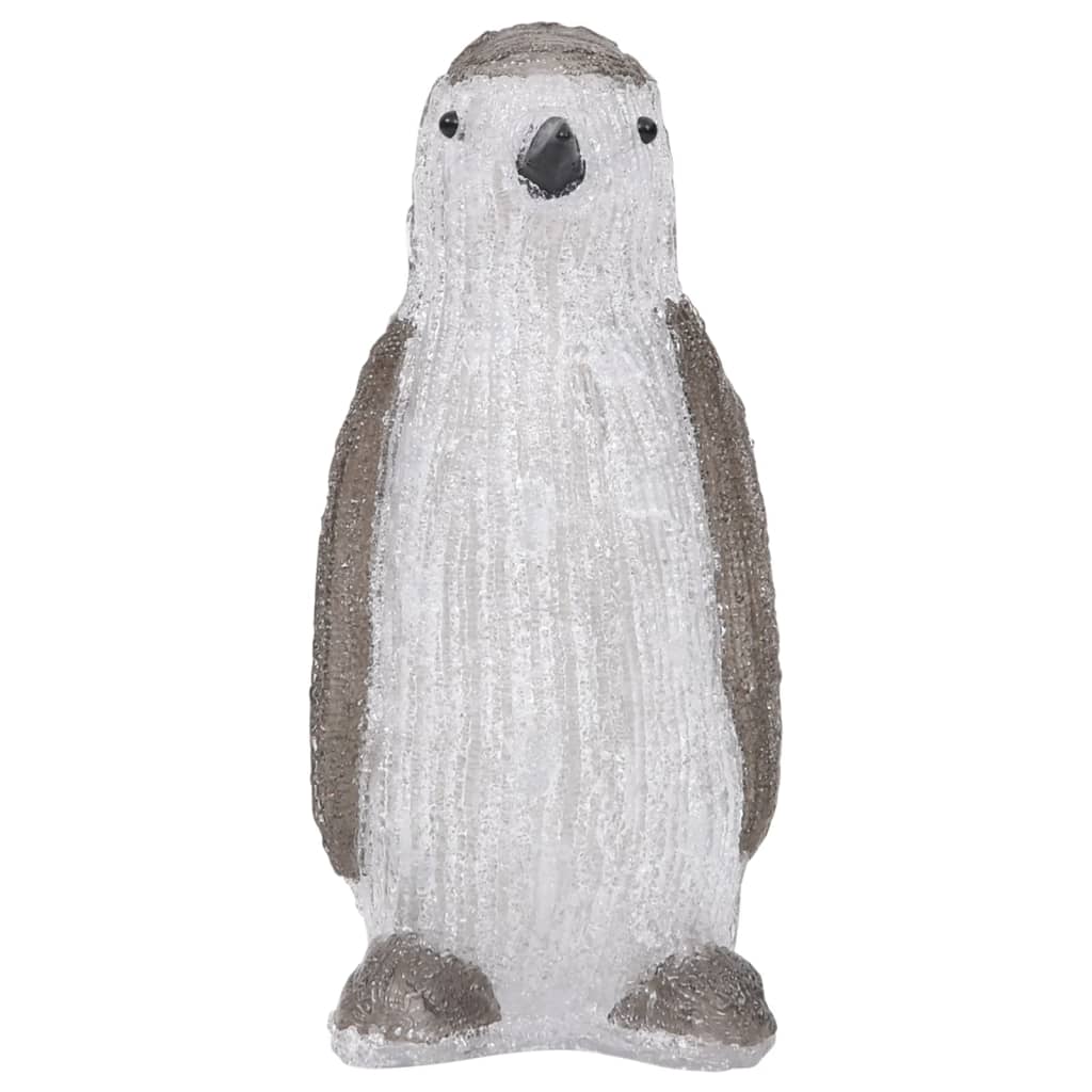 LED-pingvinfigur akryl innendørs og utendørs 30 cm