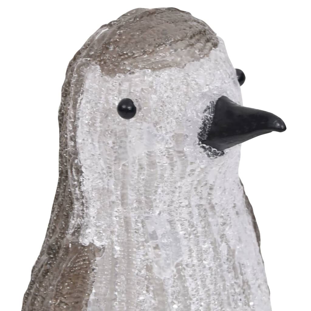 LED-pingvinfigur akryl innendørs og utendørs 30 cm