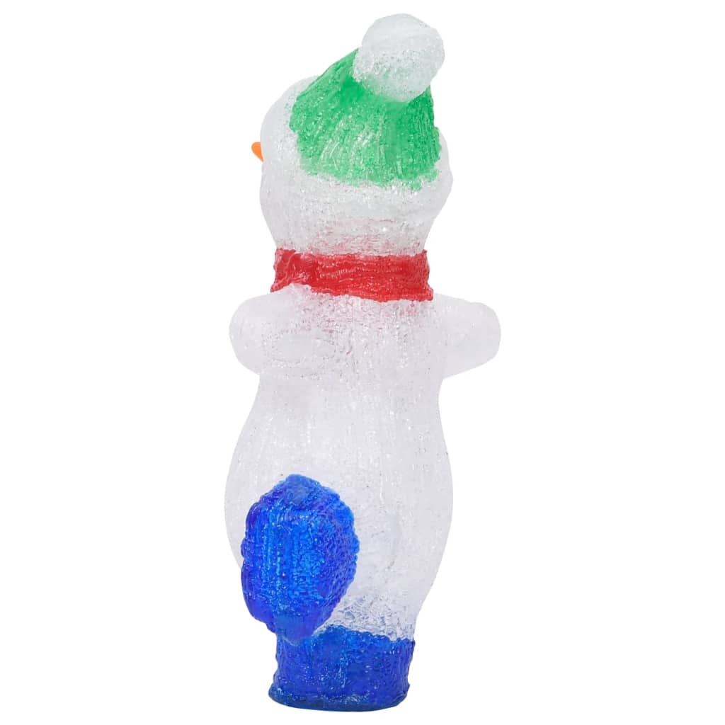 LED-snømannfigur akryl innendørs og utendørs 30 cm