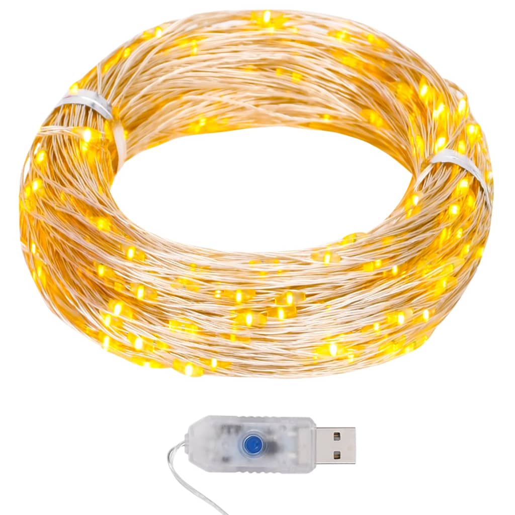 Eventyrlysslynger 40m 400 LED varmhvit 8 funksjoner