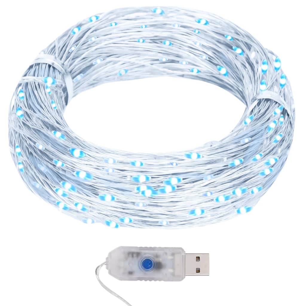 Eventyrlysslynger 40m 400 LED kaldhvitt 8 funksjoner