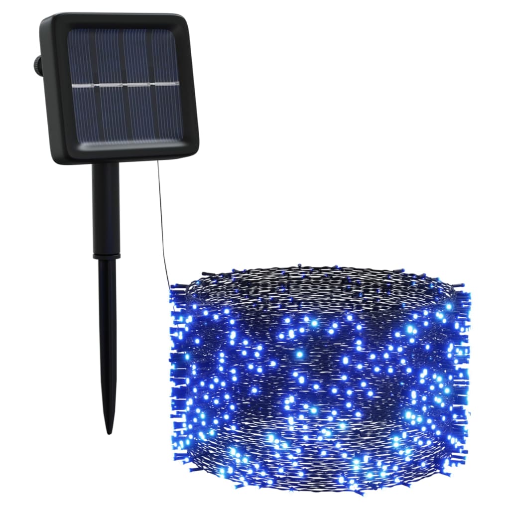 Soldrevne lysslynger 5stk 5x200 LED blå innendørs utendørs