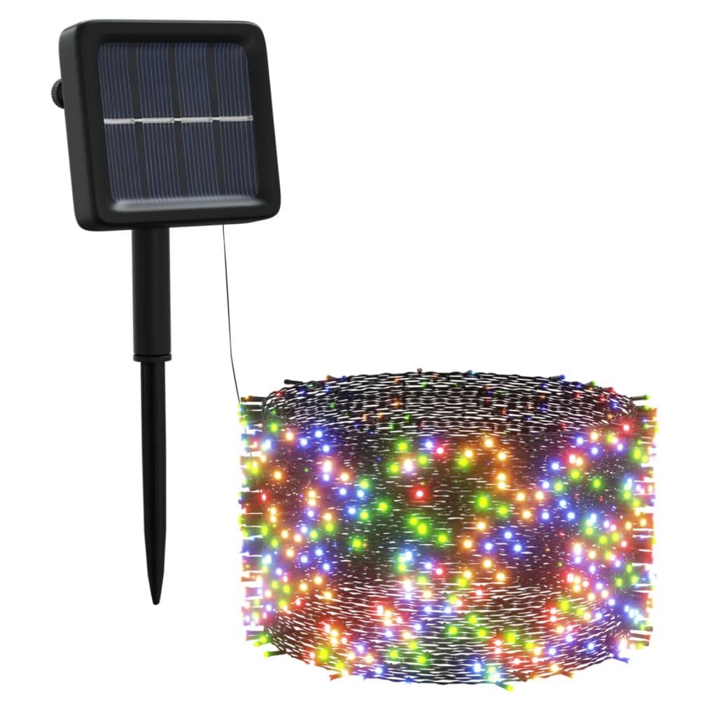Soldrevne lysslynger 5stk 5x200 LED fargerik innendørs utendørs