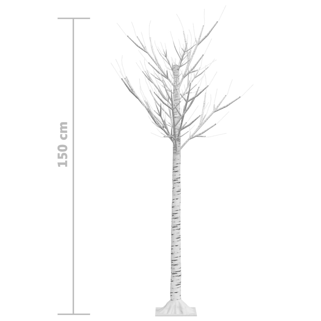 Juletre 140 LED-dioder 1,5m flerfarget silje innendørs utendørs