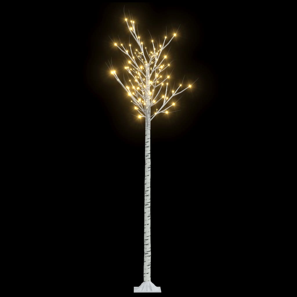 Juletre 200 LED 2,2m varmhvit silje innendørs og utendørs