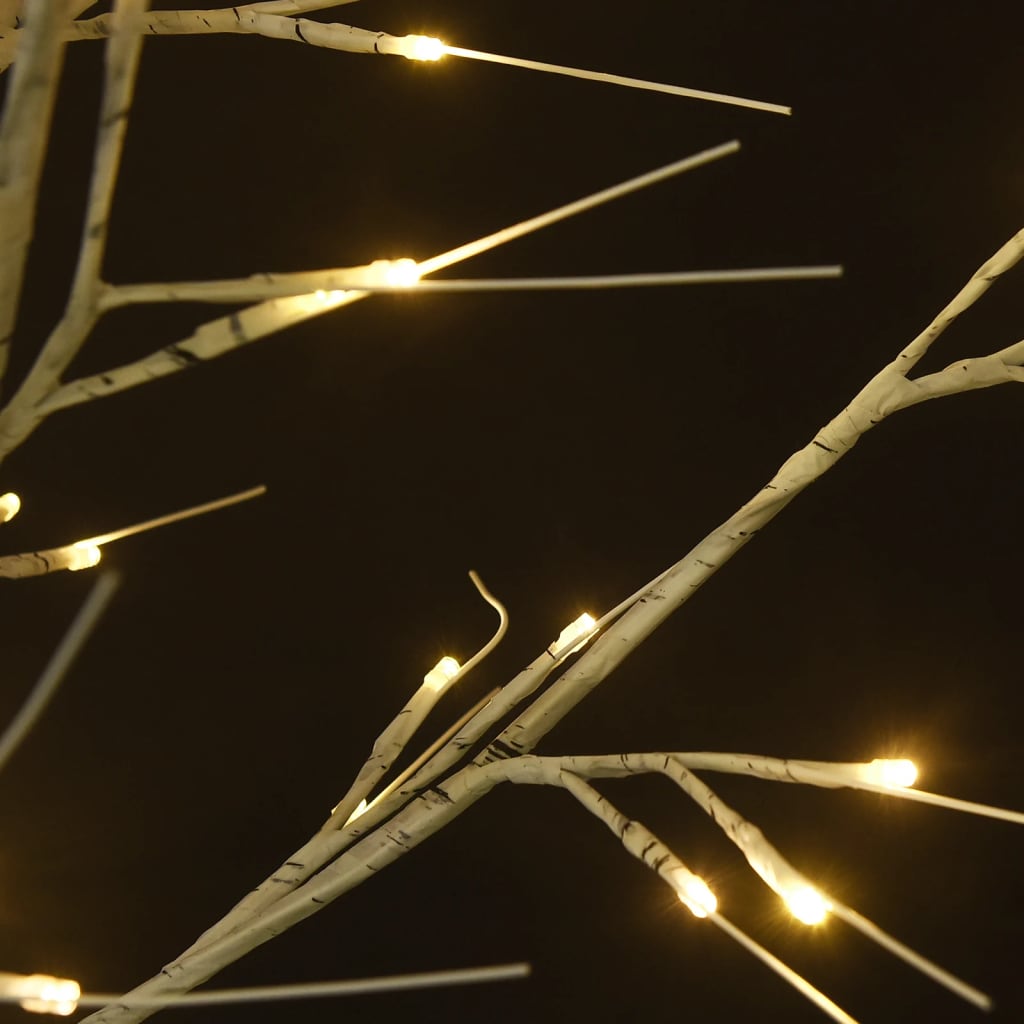 Juletre 200 LED 2,2m varmhvit silje innendørs og utendørs