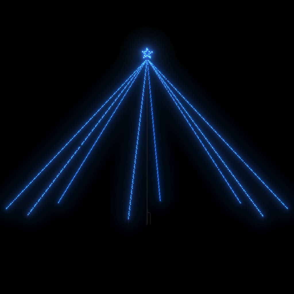Juletrelys innendørs utendørs 800 LED blå 5 m
