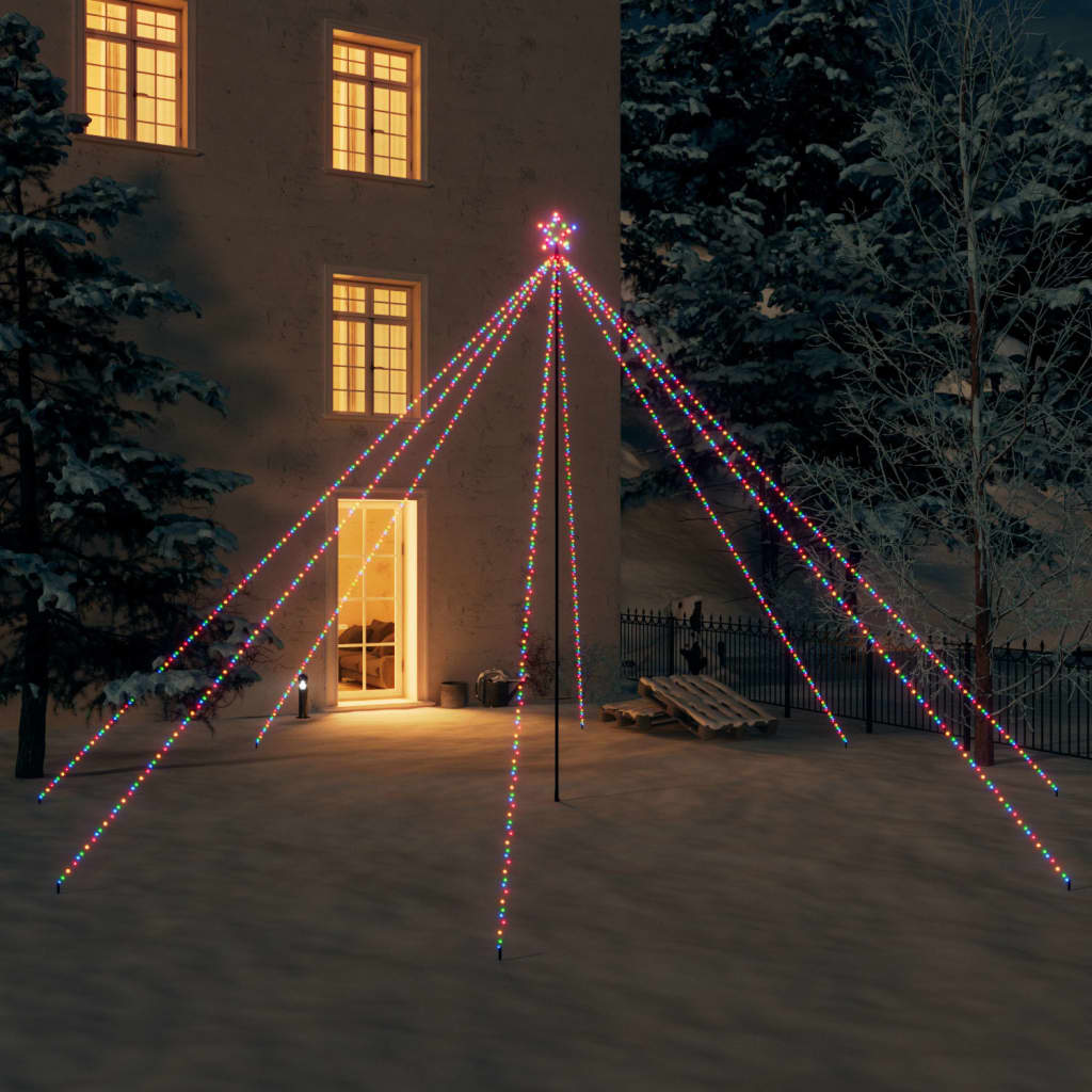 LED juletre Innendørs Utendørs 800 LED Fargerike 5 m