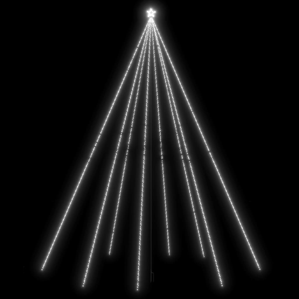 Juletrelys innendørs utendørs 1300 LED kaldhvit 8 m