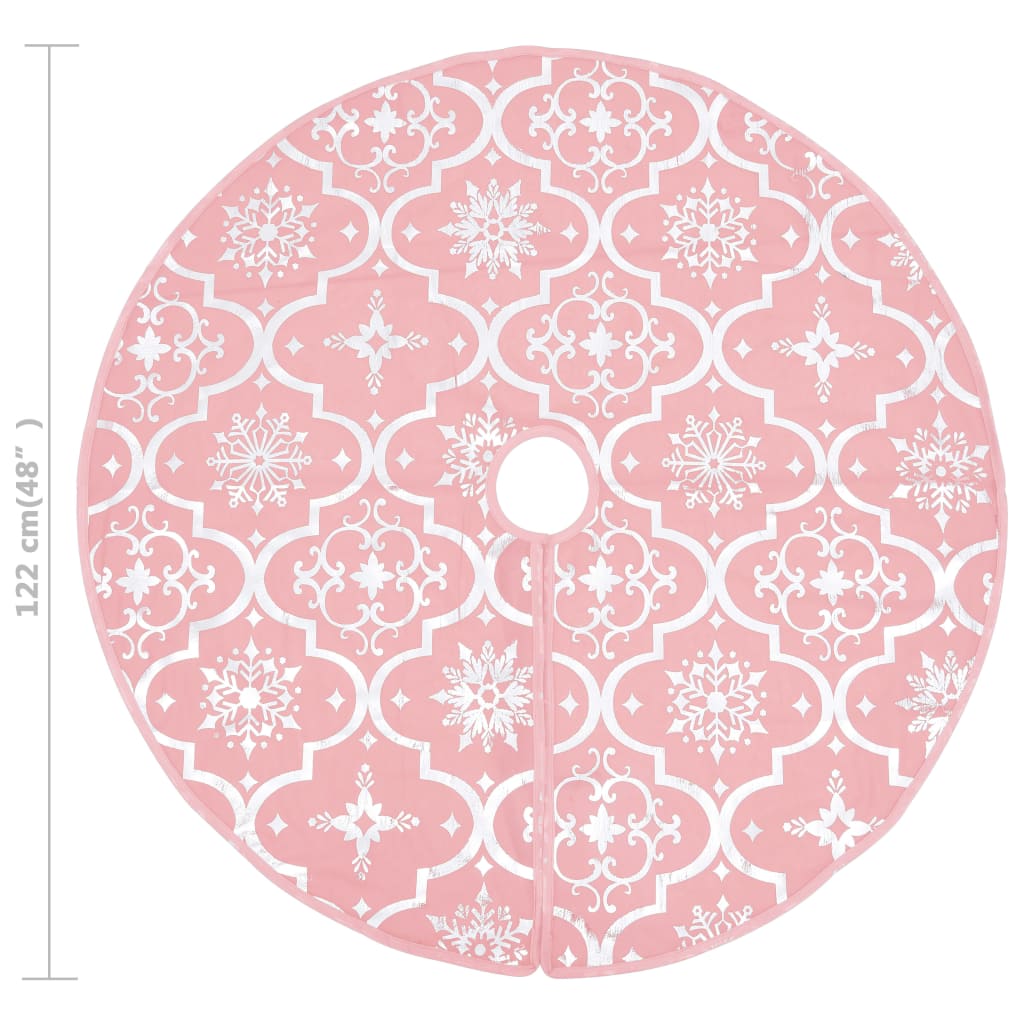 Luksus juletreskjørt med sokk rosa 122 cm stoff