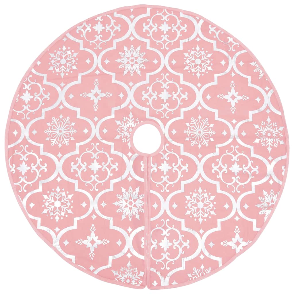 Luksus juletreskjørt med sokk rosa 150 cm stoff