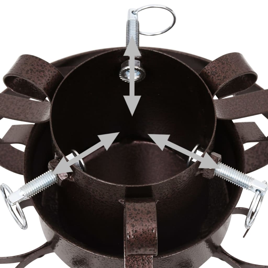 Juletrestativ antikk kobber 29x29x15,5 cm