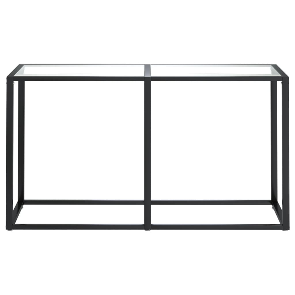 Konsollbord gjennomsiktig 140x35x75,5 cm herdet glass