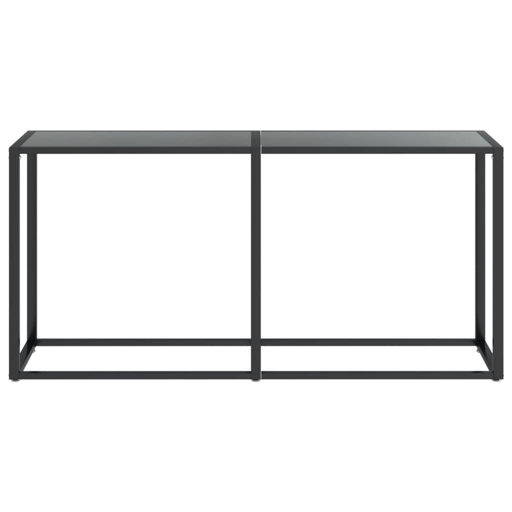 Konsollbord svart 160x35x75,5 cm herdet glass