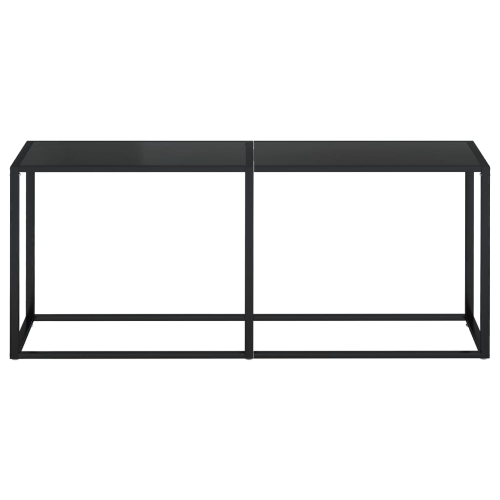 Konsollbord svart 180x35x75,5 cm herdet glass