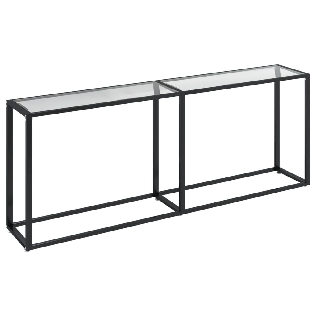 Konsollbord gjennomsiktig 200x35x75,5 cm herdet glass