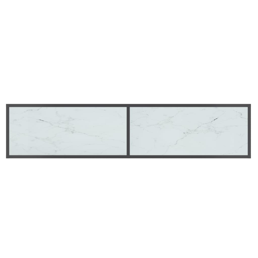 Konsollbord hvit 160x35x75,5 cm herdet glass