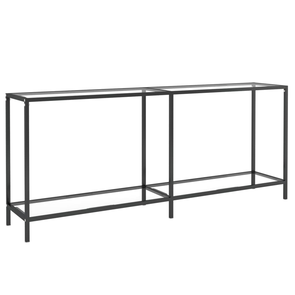 Konsollbord gjennomsiktig 180x35x75,5 cm herdet glass