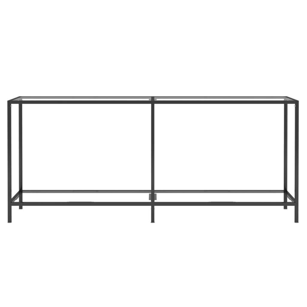 Konsollbord gjennomsiktig 180x35x75,5 cm herdet glass