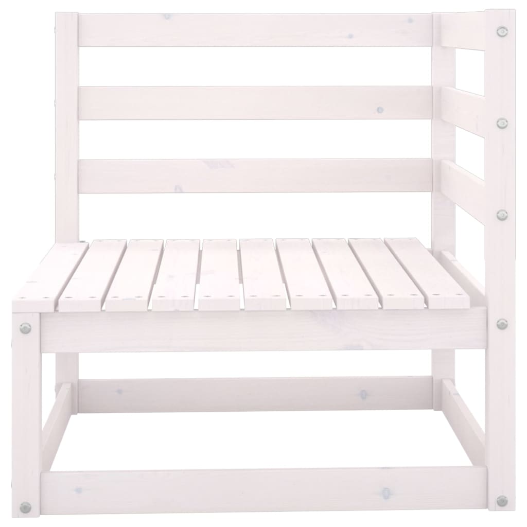 4-seters hagesofa hvit heltre furu