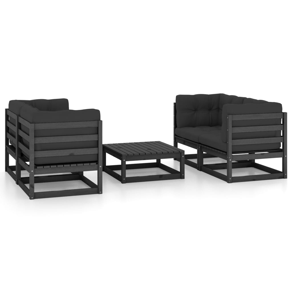 Hagesofagruppe med puter 5 deler heltre furu
