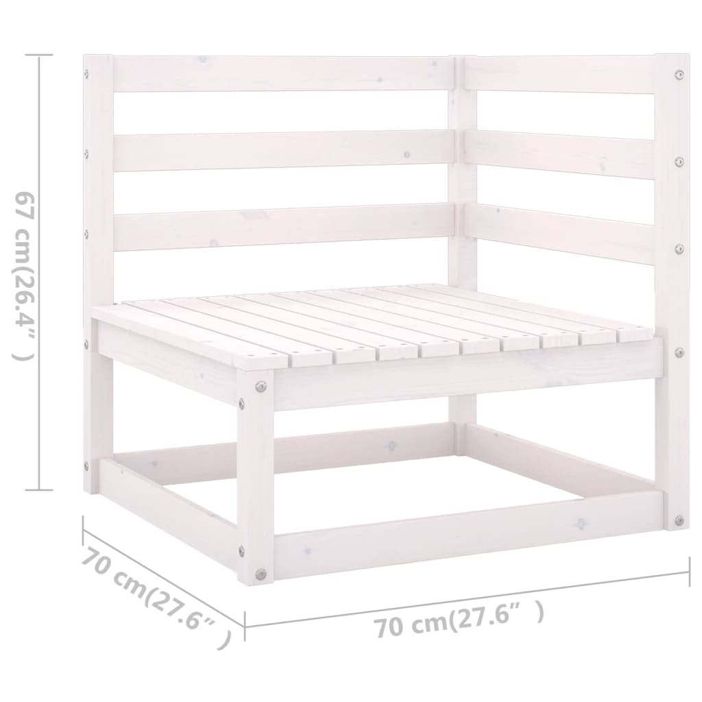 Hagesofa med puter 3-seters heltre furu