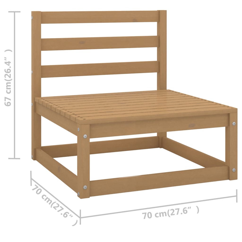 Hagesofa med puter 3-seters heltre furu