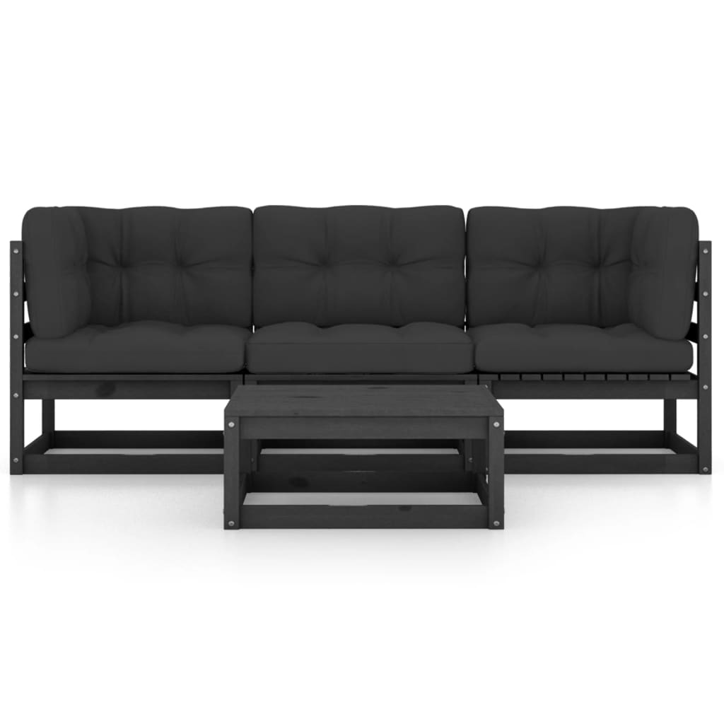 Hagesofagruppe med puter 4 deler heltre furu