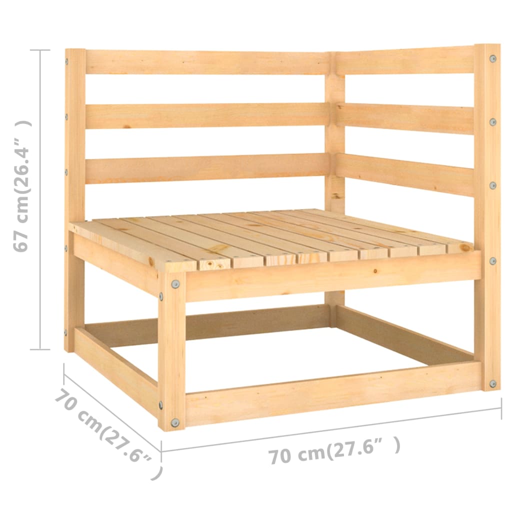 Hagesofagruppe med puter 4 deler heltre furu