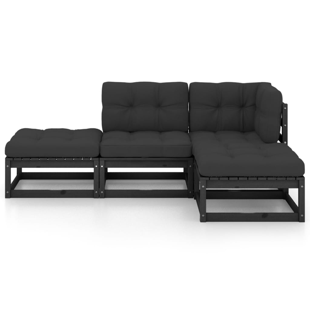 Hagesofagruppe med puter 4 deler heltre furu
