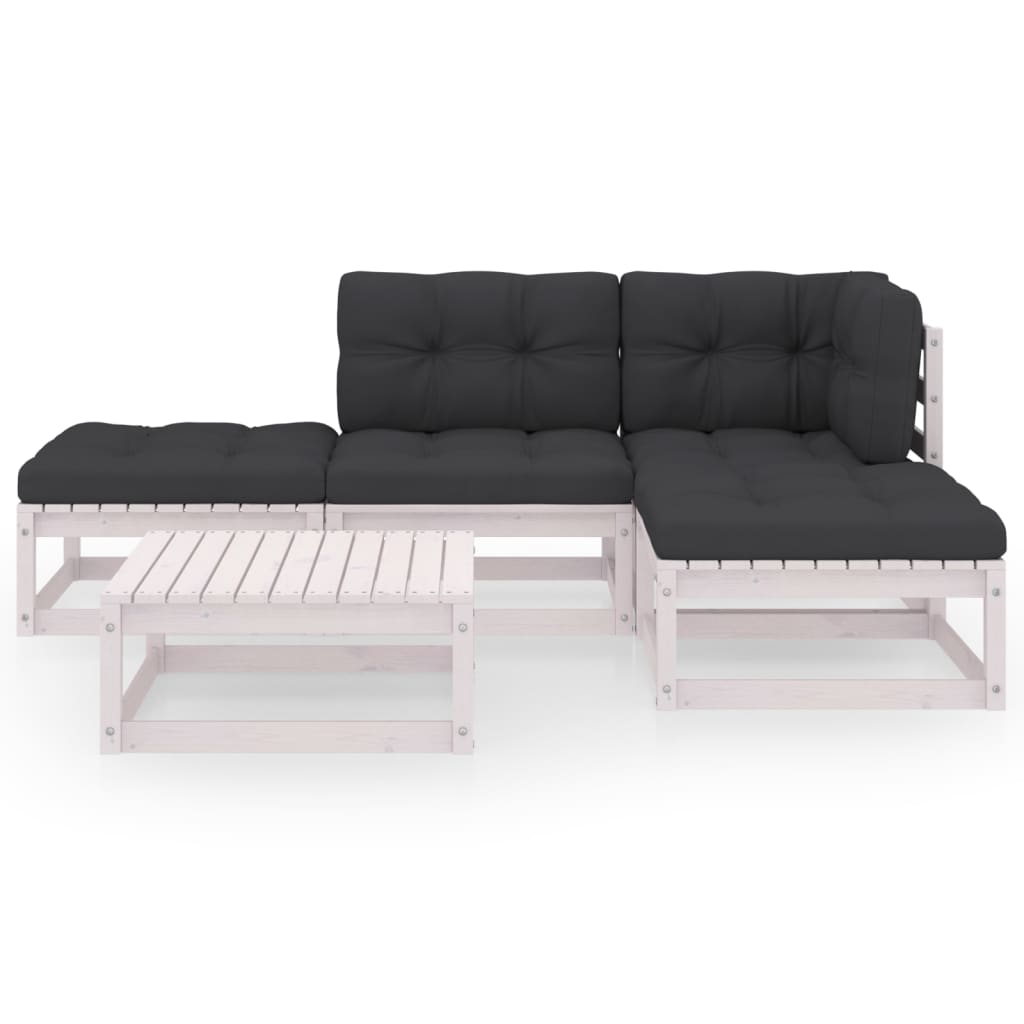 Hagesofagruppe med puter 5 deler heltre furu