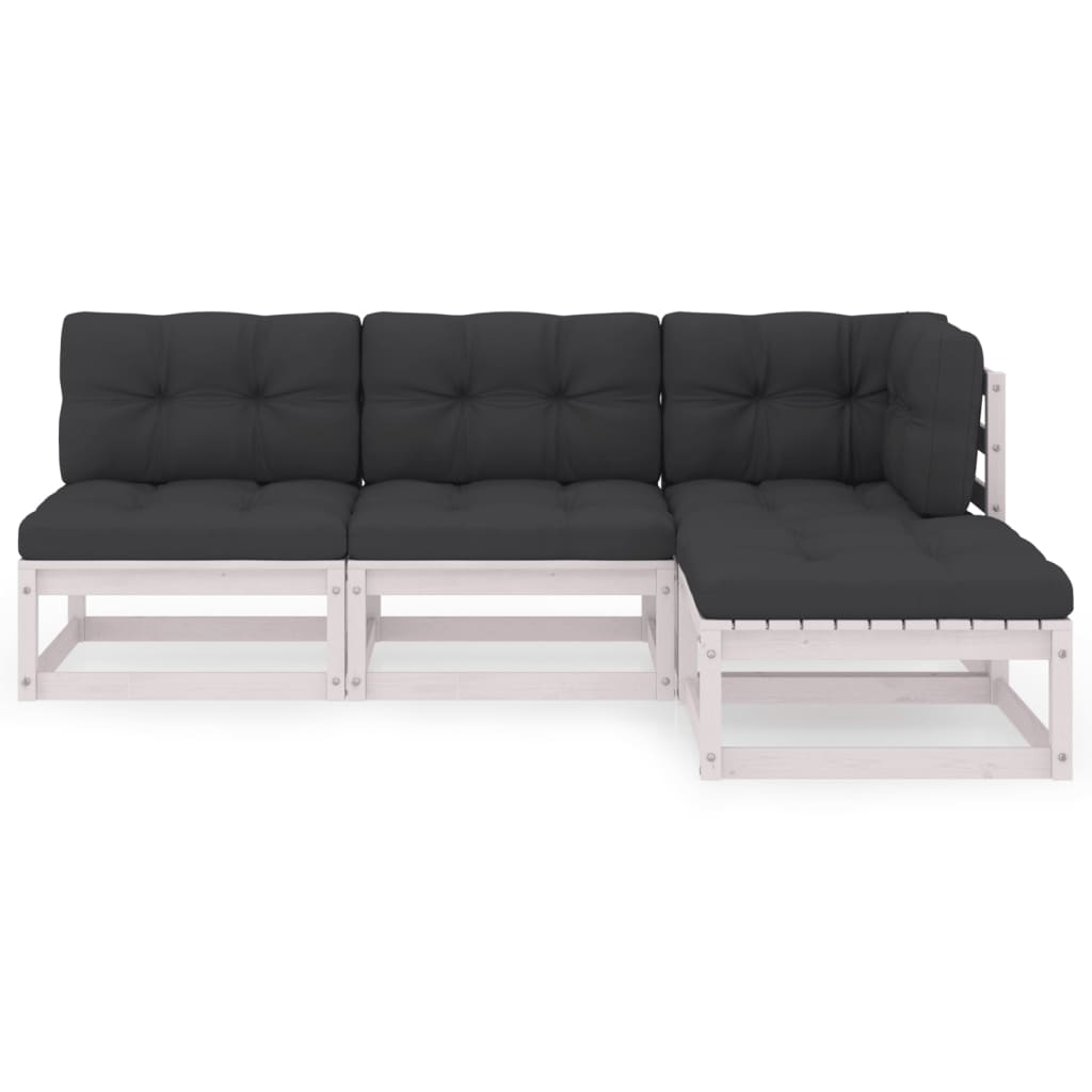 Hagesofagruppe med puter 4 deler heltre furu