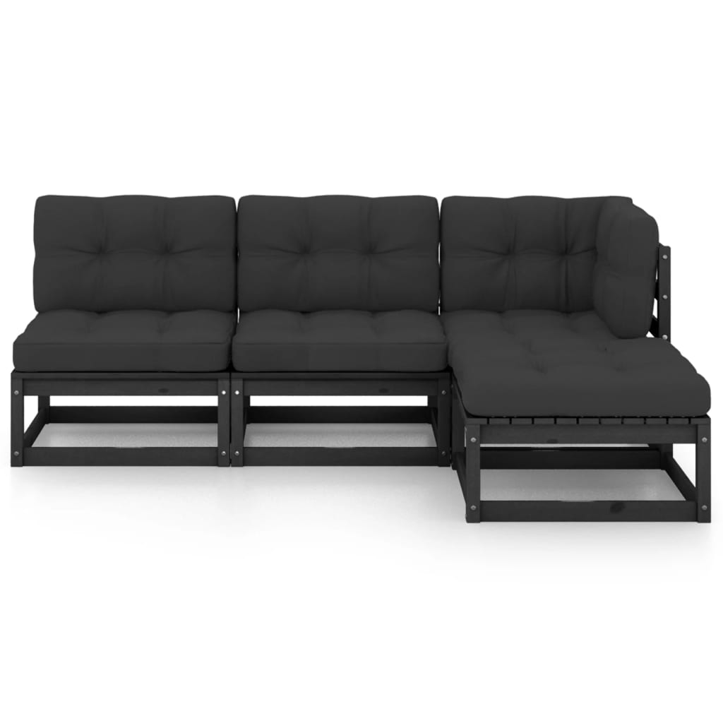 Hagesofagruppe med puter 4 deler heltre furu