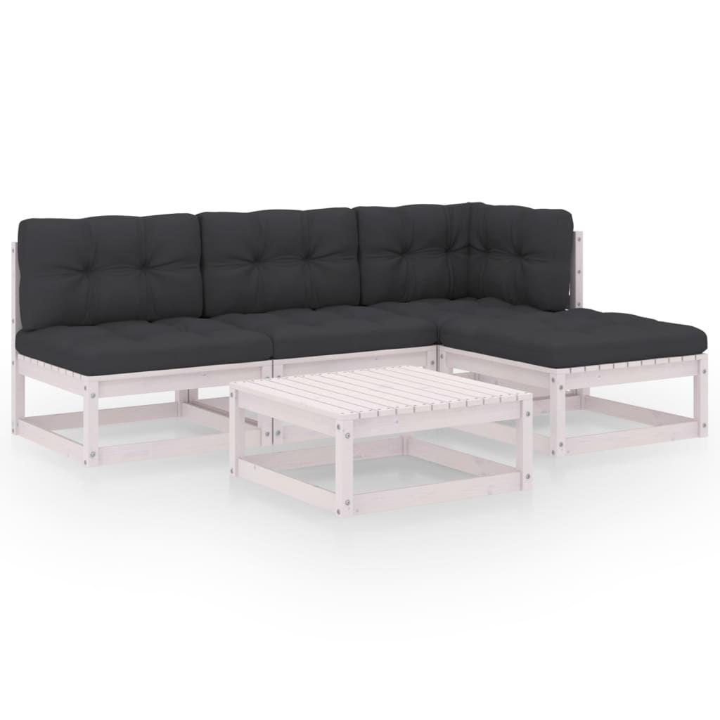 Hagesofagruppe med puter 5 deler heltre furu