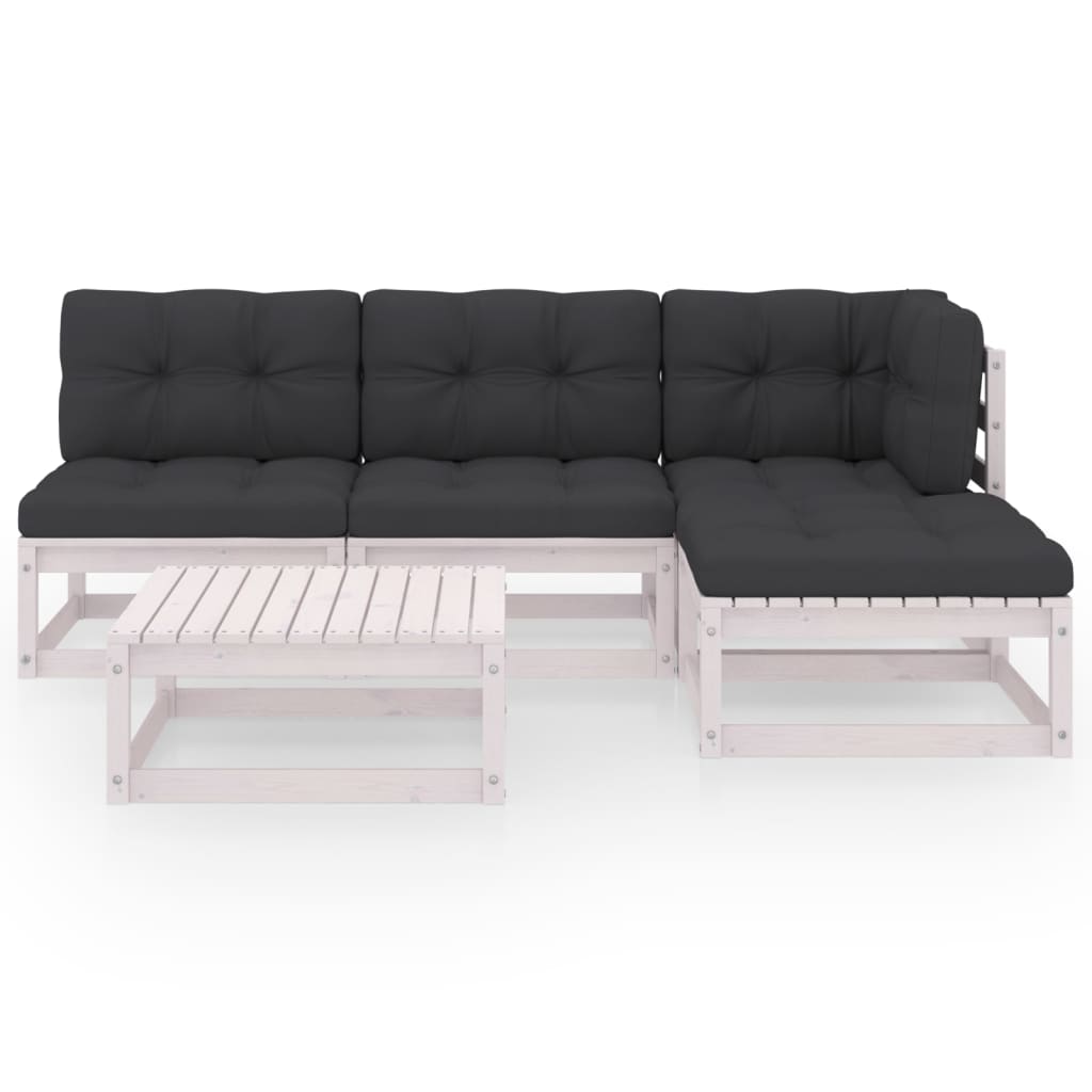 Hagesofagruppe med puter 5 deler heltre furu