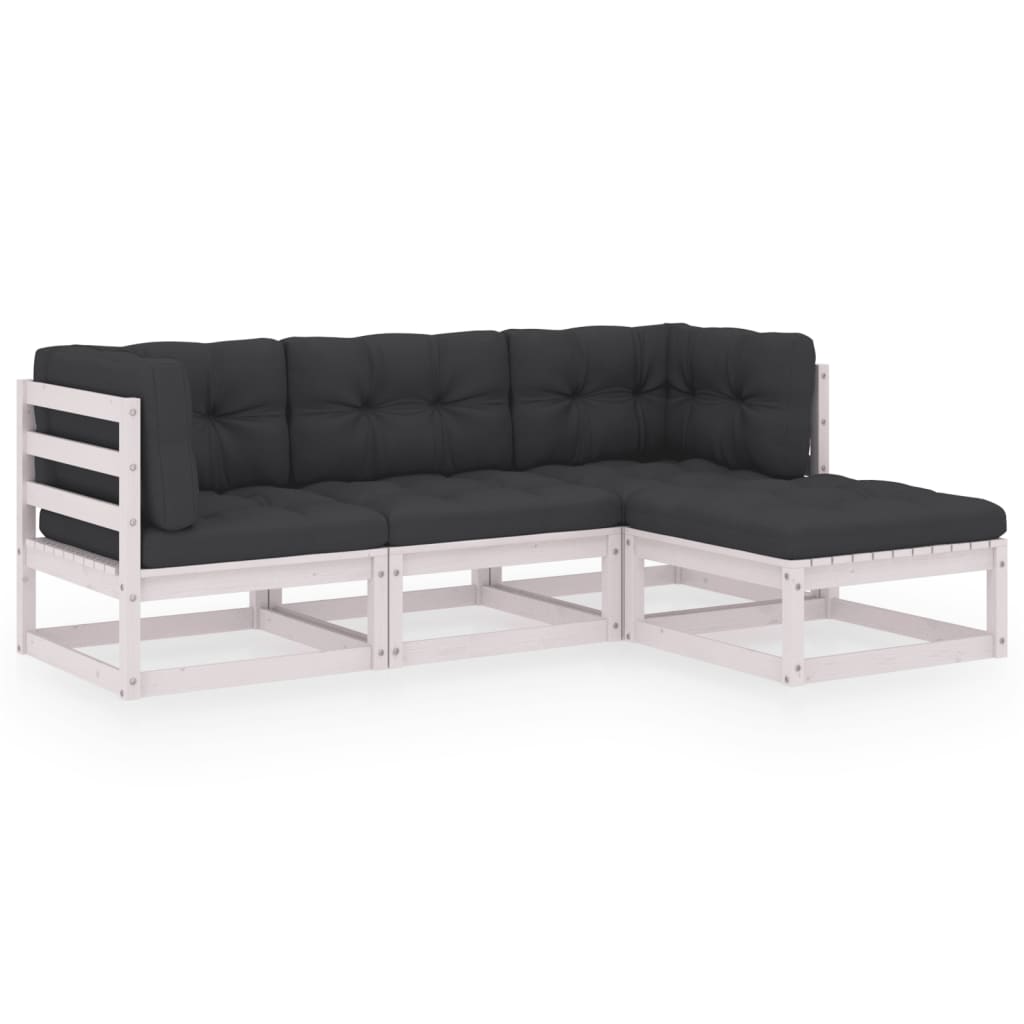 Hagesofagruppe med puter 4 deler heltre furu
