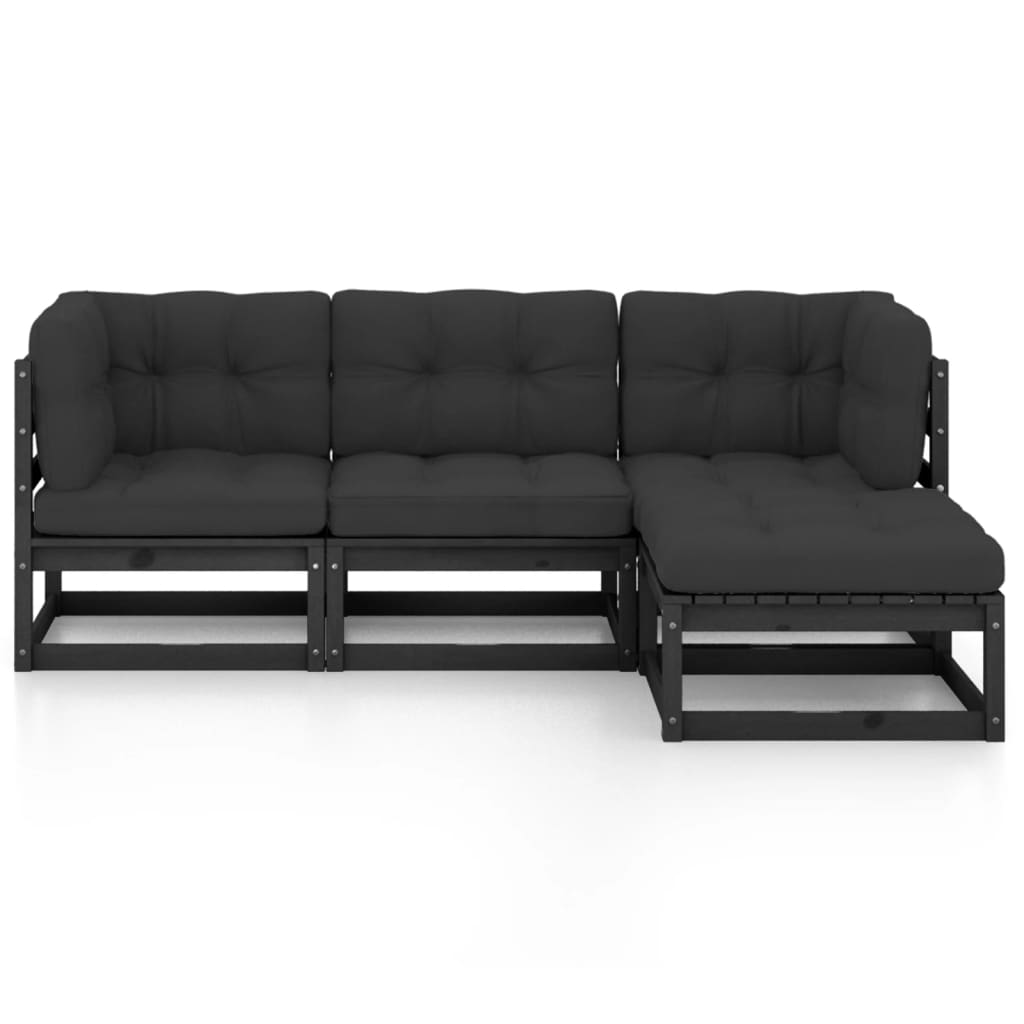Hagesofagruppe med puter 4 deler heltre furu