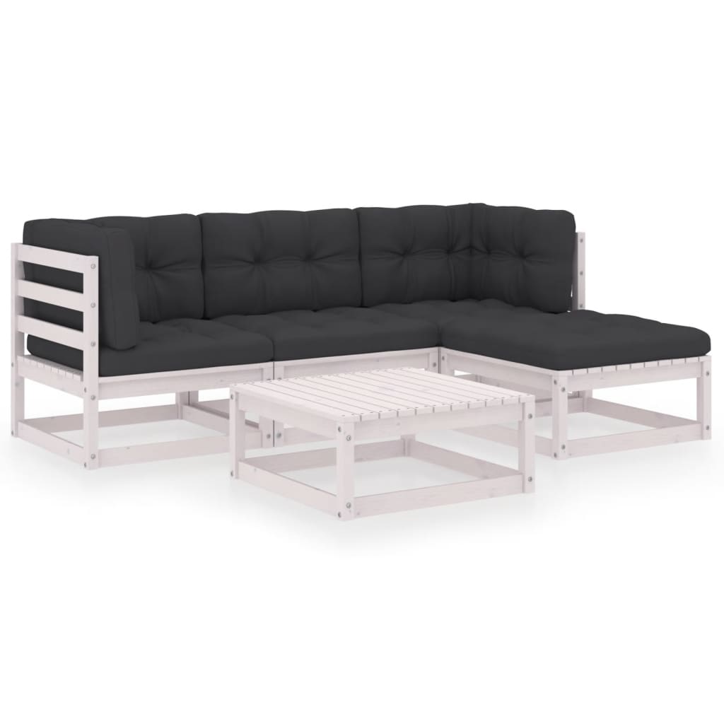 Hagesofagruppe med puter 5 deler heltre furu