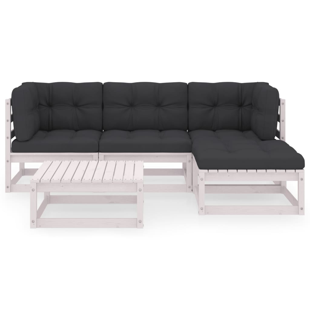 Hagesofagruppe med puter 5 deler heltre furu