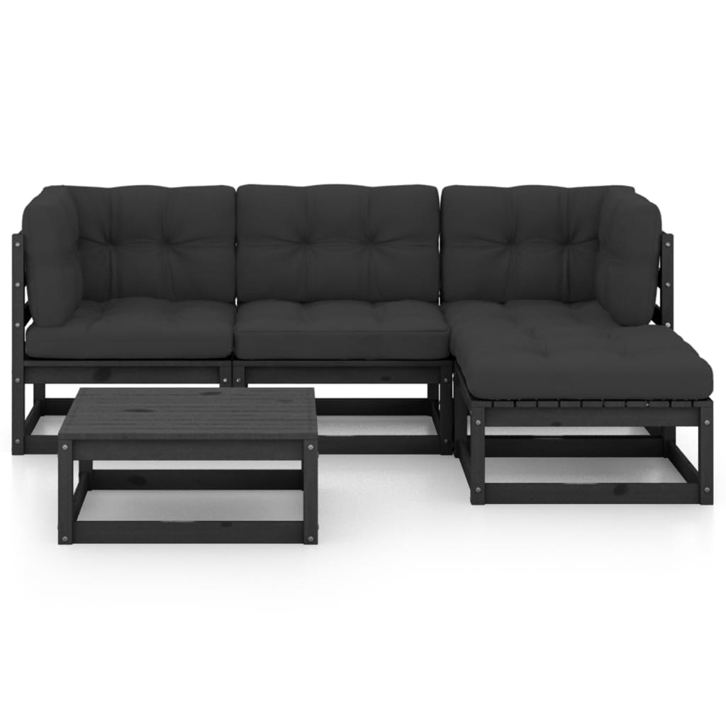 Hagesofagruppe med puter 5 deler heltre furu