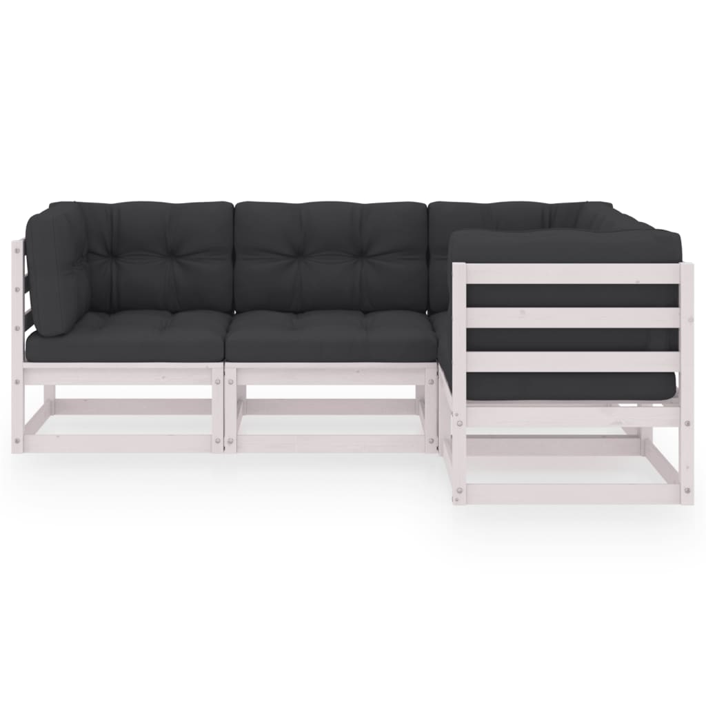 Hagesofagruppe med puter 4 deler heltre furu