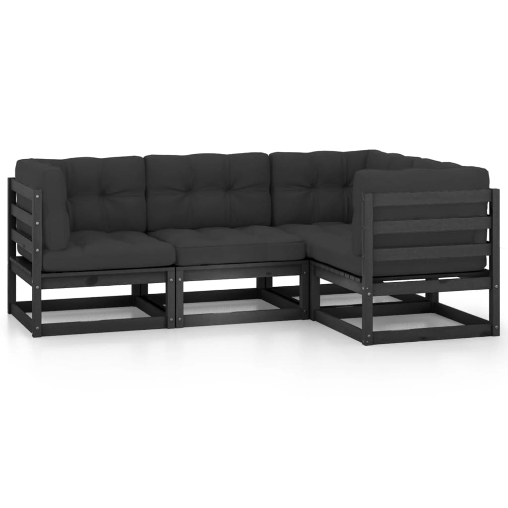 Hagesofagruppe med puter 4 deler heltre furu